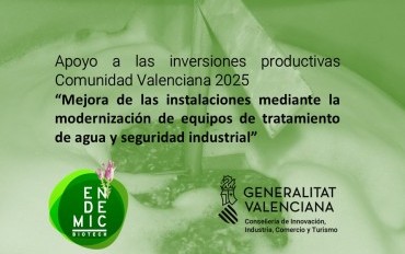 Endemic recibe financiación de la Consellería de Innovación, Industria, Comercio y Turismo.